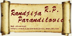 Ranđija Parandilović vizit kartica